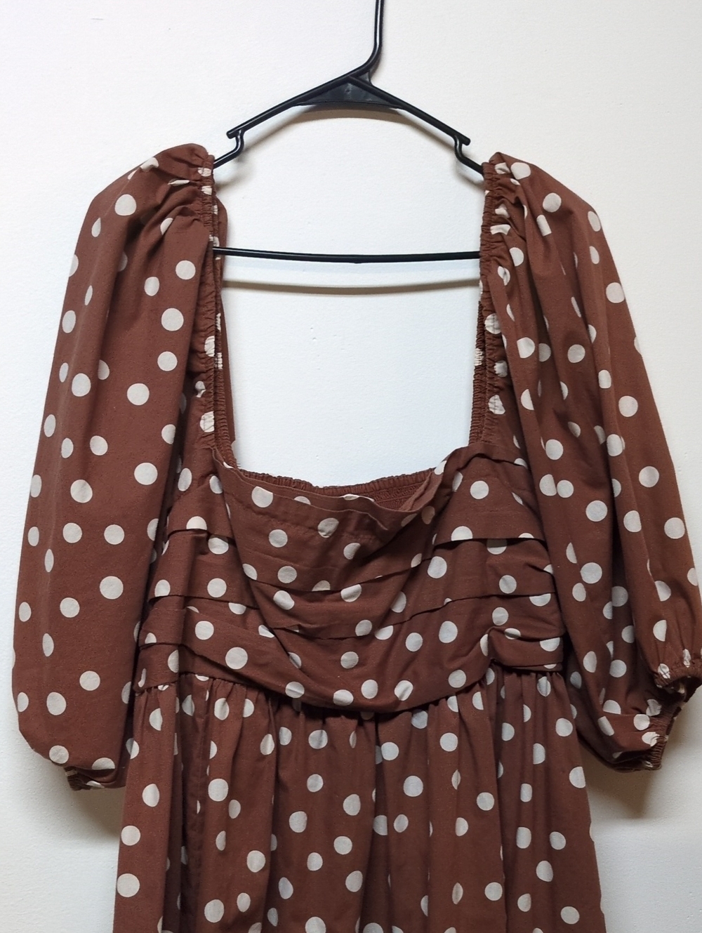 Abercrombie & Fitch Emerson Polka Dot Puff Sleeve Mini Dress Size XL Tall - Picture 5 of 9
